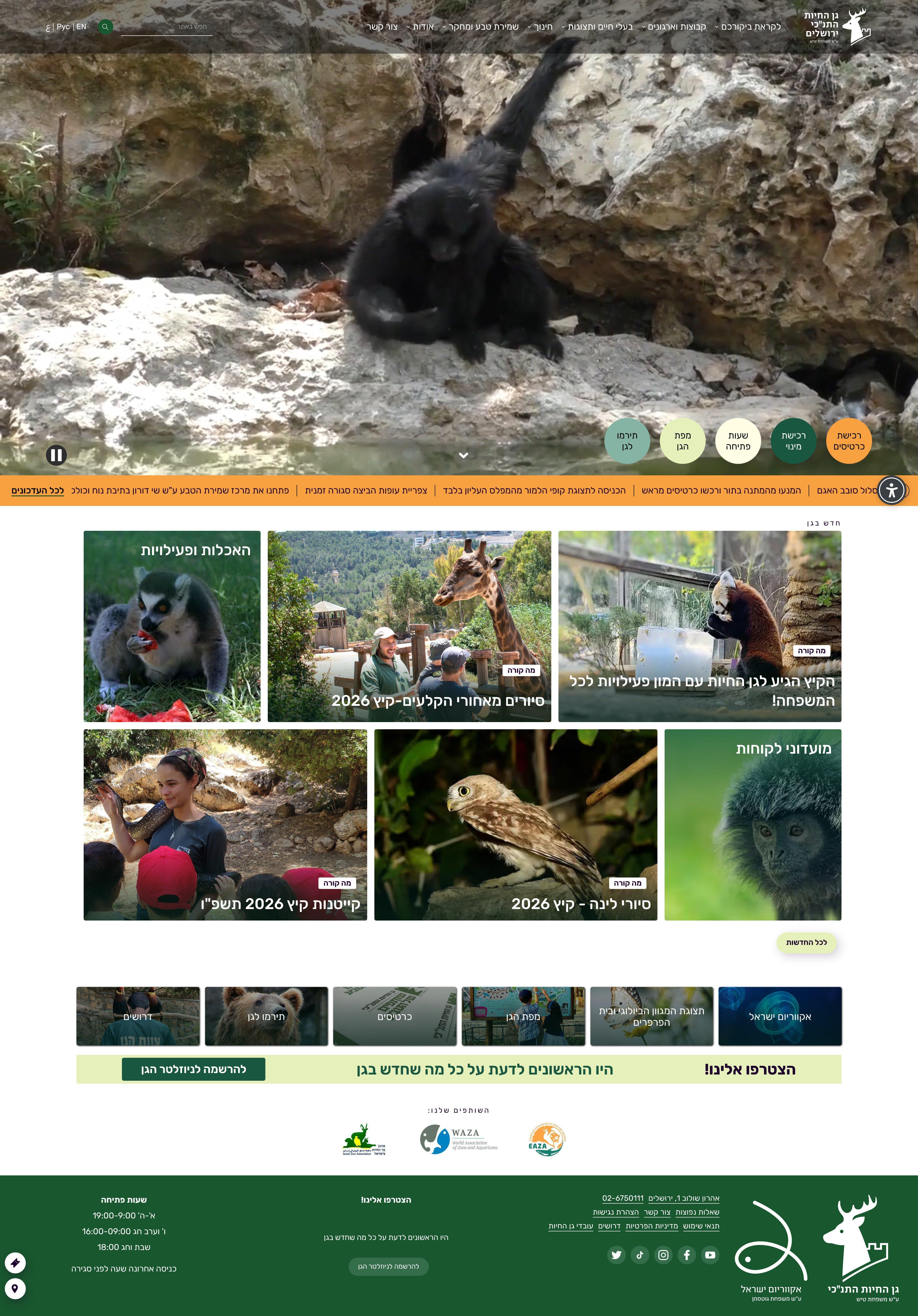 Hebrew zoo tickets pass demo screenshot
